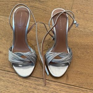Zara Women's Metallic Silver Heels